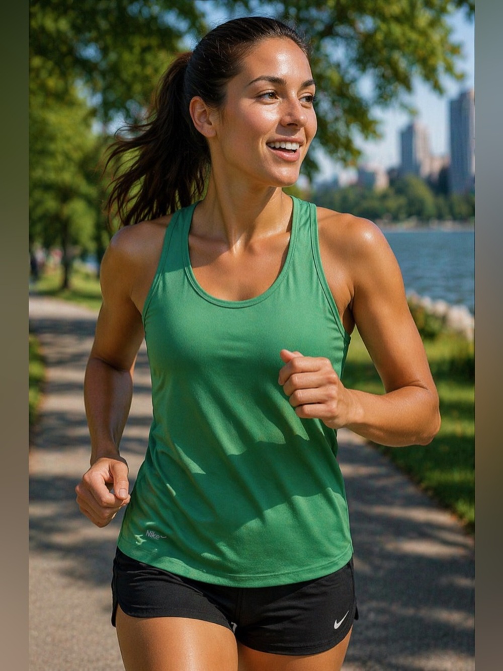 Nike Green Racerback Tank Top - Picture 8 of 8